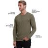imageTrue Classic Long Sleeve Shirts for Men  Henley Waffle ampamp Crew Neck Long Sleeve T Shirt  Regular and Tall Thermal ShirtsMilitary Green