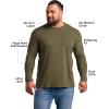 imageTrue Classic Long Sleeve Shirts for Men  Henley Waffle ampamp Crew Neck Long Sleeve T Shirt  Regular and Tall Thermal ShirtsRanger Green