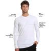 imageTrue Classic Long Sleeve Shirts for Men  Henley Waffle ampamp Crew Neck Long Sleeve T Shirt  Regular and Tall Thermal ShirtsWhite