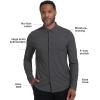 imageTrue Classic Mens Long Sleeve Button Down Shirt  Casual Dress Shirts for Men Quick DryCharcoal Heather Gray