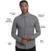 imageTrue Classic Mens Long Sleeve Button Down Shirt  Casual Dress Shirts for Men Quick DryHeather Gray