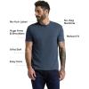 imageTrue Classic Mens TShirts  Short Sleeve Crew Neck T Shirts for Man Cotton Blend Plain Novelty Mens TShirtsHeather Navy