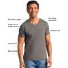 imageTrue Classic Mens V Neck T Shirts  Cotton V Neck Shirts for Men VNeck Mens TShirts and Undershirts for Men PackSinglesCarbon