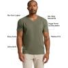 imageTrue Classic Mens V Neck T Shirts  Cotton V Neck Shirts for Men VNeck Mens TShirts and Undershirts for Men PackSinglesHeather Military Green