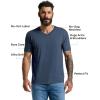 imageTrue Classic Mens V Neck T Shirts  Cotton V Neck Shirts for Men VNeck Mens TShirts and Undershirts for Men PackSinglesHeather Navy