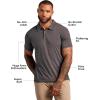 imageTrue Classic Polo Shirts for Men  Mens Polo Shirts Short Sleeve Cotton Dry Fit Golf Shirt for Men Personalized Custom CutCharcoal Heather Gray