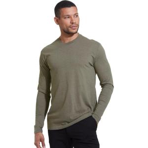 imageTrue Classic Long Sleeve Shirts for Men  Henley Waffle ampamp Crew Neck Long Sleeve T Shirt  Regular and Tall Thermal ShirtsHeather Military Green