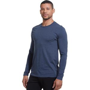 imageTrue Classic Long Sleeve Shirts for Men  Henley Waffle ampamp Crew Neck Long Sleeve T Shirt  Regular and Tall Thermal ShirtsHeather Navy