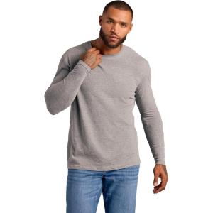 imageTrue Classic Long Sleeve Shirts for Men  Henley Waffle ampamp Crew Neck Long Sleeve T Shirt  Regular and Tall Thermal ShirtsLight Gray
