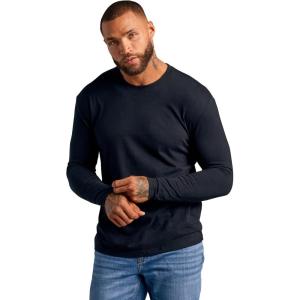 imageTrue Classic Long Sleeve Shirts for Men  Henley Waffle ampamp Crew Neck Long Sleeve T Shirt  Regular and Tall Thermal ShirtsMidnight