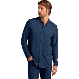 imageTrue Classic Mens Long Sleeve Button Down Shirt  Casual Dress Shirts for Men Quick DryDark Heather Navy