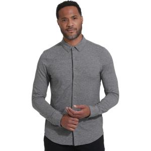 imageTrue Classic Mens Long Sleeve Button Down Shirt  Casual Dress Shirts for Men Quick DryHeather Gray