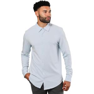 imageTrue Classic Mens Long Sleeve Button Down Shirt  Casual Dress Shirts for Men Quick DryPale Blue