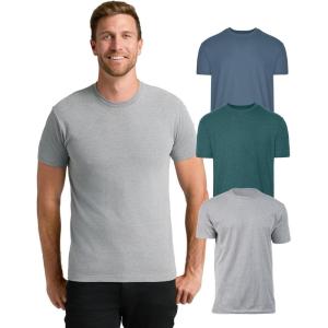 imageTrue Classic Mens TShirts  Short Sleeve Crew Neck T Shirts for Man Cotton Blend Plain Novelty Mens TShirtsBlueGray 3pack