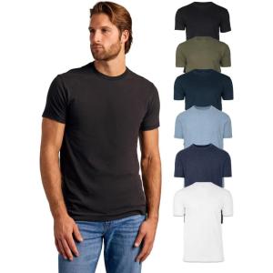 imageTrue Classic Mens TShirts  Short Sleeve Crew Neck T Shirts for Man Cotton Blend Plain Novelty Mens TShirtsExclusive 6pack