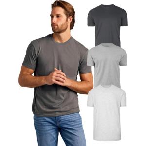 imageTrue Classic Mens TShirts  Short Sleeve Crew Neck T Shirts for Man Cotton Blend Plain Novelty Mens TShirtsGray Tones 3pack