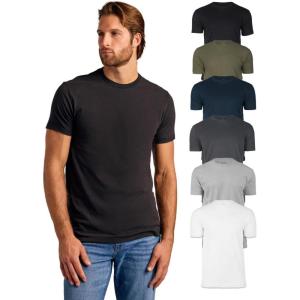 imageTrue Classic Mens TShirts  Short Sleeve Crew Neck T Shirts for Man Cotton Blend Plain Novelty Mens TShirtsStaple 6pack