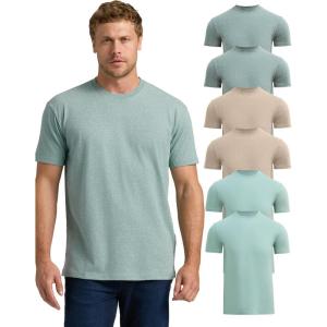 imageTrue Classic Mens TShirts  Short Sleeve Crew Neck T Shirts for Man Cotton Blend Plain Novelty Mens TShirtsSummer Exclusive 6pack