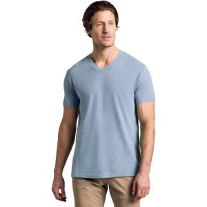 imageTrue Classic Mens V Neck T Shirts  Cotton V Neck Shirts for Men VNeck Mens TShirts and Undershirts for Men PackSinglesHeather Indigo