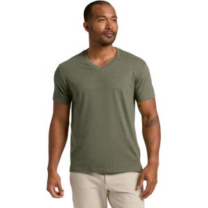 imageTrue Classic Mens V Neck T Shirts  Cotton V Neck Shirts for Men VNeck Mens TShirts and Undershirts for Men PackSinglesHeather Military Green