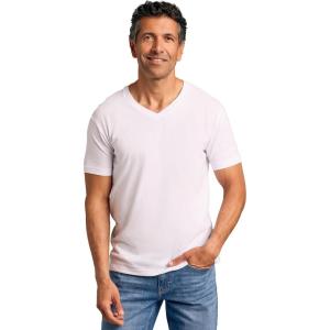 imageTrue Classic Mens V Neck T Shirts  Cotton V Neck Shirts for Men VNeck Mens TShirts and Undershirts for Men PackSinglesWhite