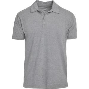 imageTrue Classic Polo Shirts for Men  Mens Polo Shirts Short Sleeve Cotton Dry Fit Golf Shirt for Men Personalized Custom CutHeather Gray