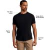 imageTrue Classic Mens TShirts  Curved Hem Tee Mens Hipster Shirts for Men Long Tail T Shirts for Man Drop Cut LoungeSleepBlack 2pack