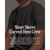 imageTrue Classic Mens TShirts  Curved Hem Tee Mens Hipster Shirts for Men Long Tail T Shirts for Man Drop Cut LoungeSleepBlack 4pack