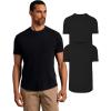 imageTrue Classic Mens TShirts  Curved Hem Tee Mens Hipster Shirts for Men Long Tail T Shirts for Man Drop Cut LoungeSleepBlack 2pack