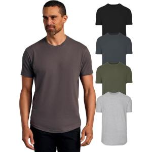 imageTrue Classic Mens TShirts  Curved Hem Tee Mens Hipster Shirts for Men Long Tail T Shirts for Man Drop Cut LoungeSleepBasic 4pack