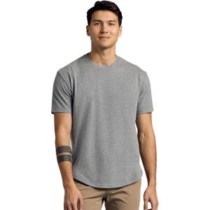 imageTrue Classic Mens TShirts  Curved Hem Tee Mens Hipster Shirts for Men Long Tail T Shirts for Man Drop Cut LoungeSleepHeather Gray