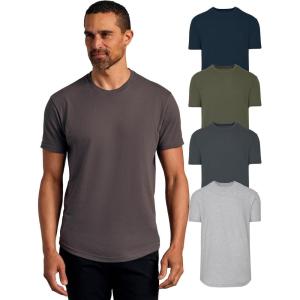 imageTrue Classic Mens TShirts  Curved Hem Tee Mens Hipster Shirts for Men Long Tail T Shirts for Man Drop Cut LoungeSleepStaple 4pack