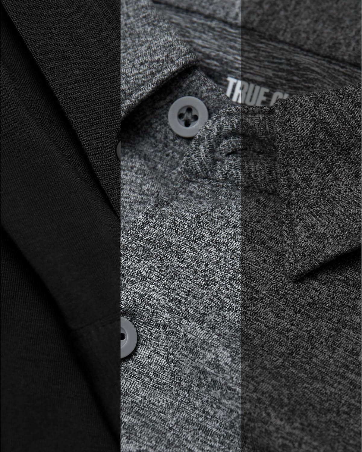 imageTrue Classic Long Sleeve Shirts for Men  Casual Mens Dress Shirts Stretch Button Down Shirt Men Slim ampamp Relaxed FitsNeutrals 3pack