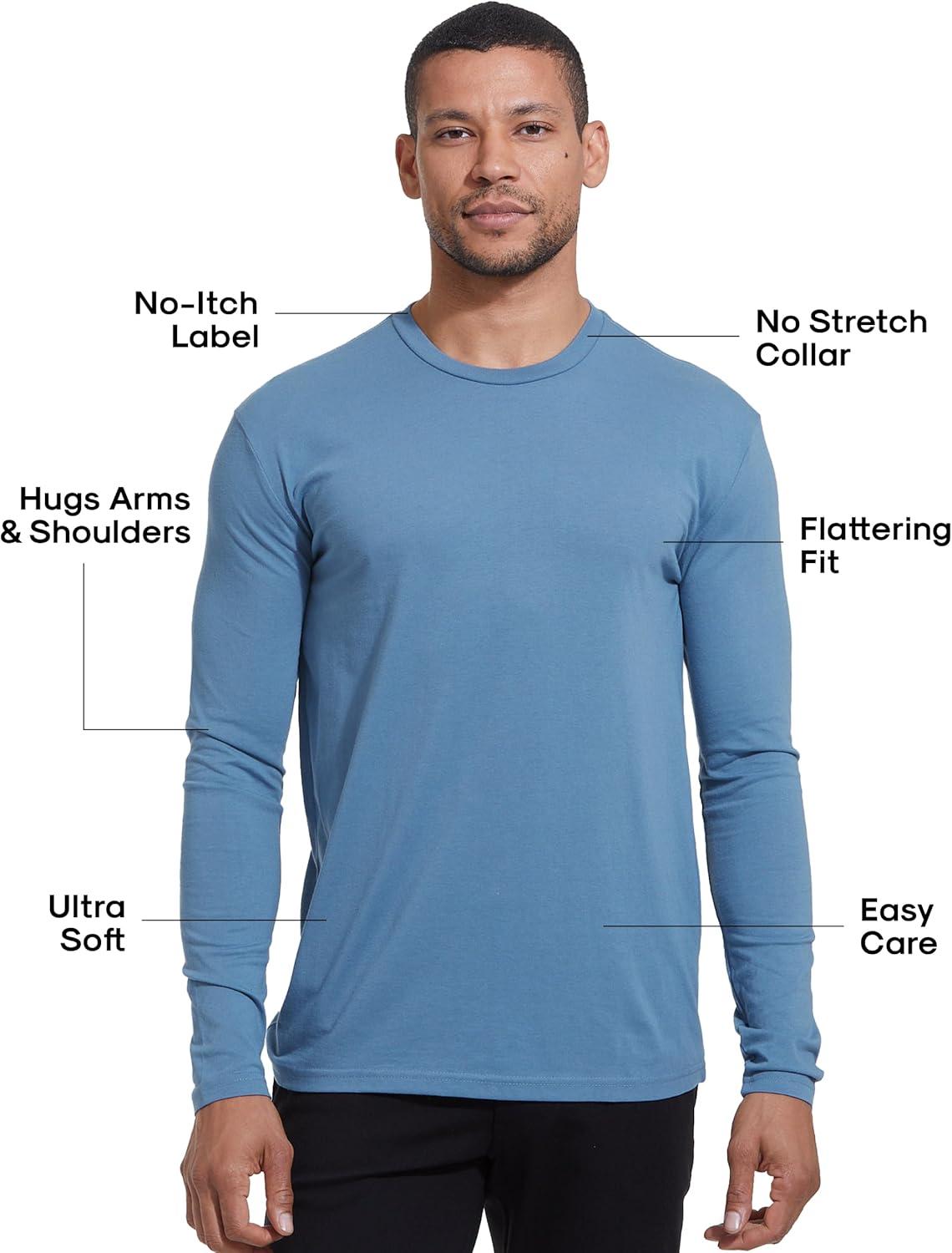 imageTrue Classic Long Sleeve Shirts for Men  Mens Long Sleeve TeeShirts Henley Shirts for Men and WaffleKnit Thermal TShirtsIndigo