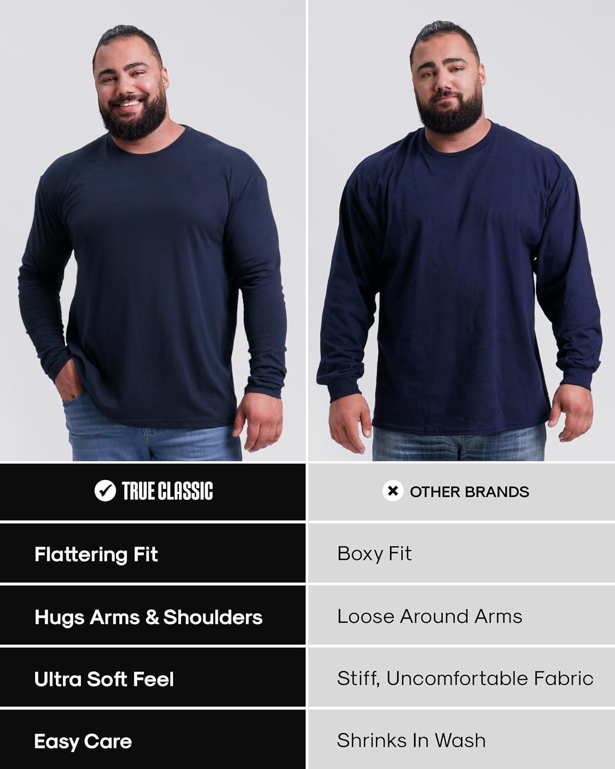 imageTrue Classic Long Sleeve Shirts for Men  Mens Long Sleeve TeeShirts Henley Shirts for Men and WaffleKnit Thermal TShirtsMidnight 3pack
