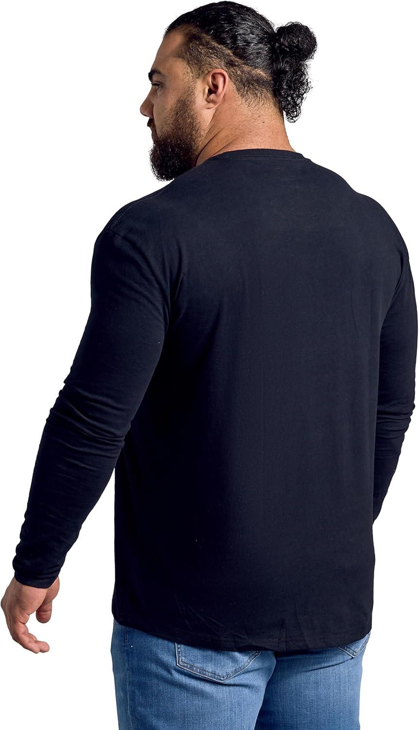 imageTrue Classic Long Sleeve Shirts for Men  Mens Long Sleeve TeeShirts Henley Shirts for Men and WaffleKnit Thermal TShirtsMidnight 3pack