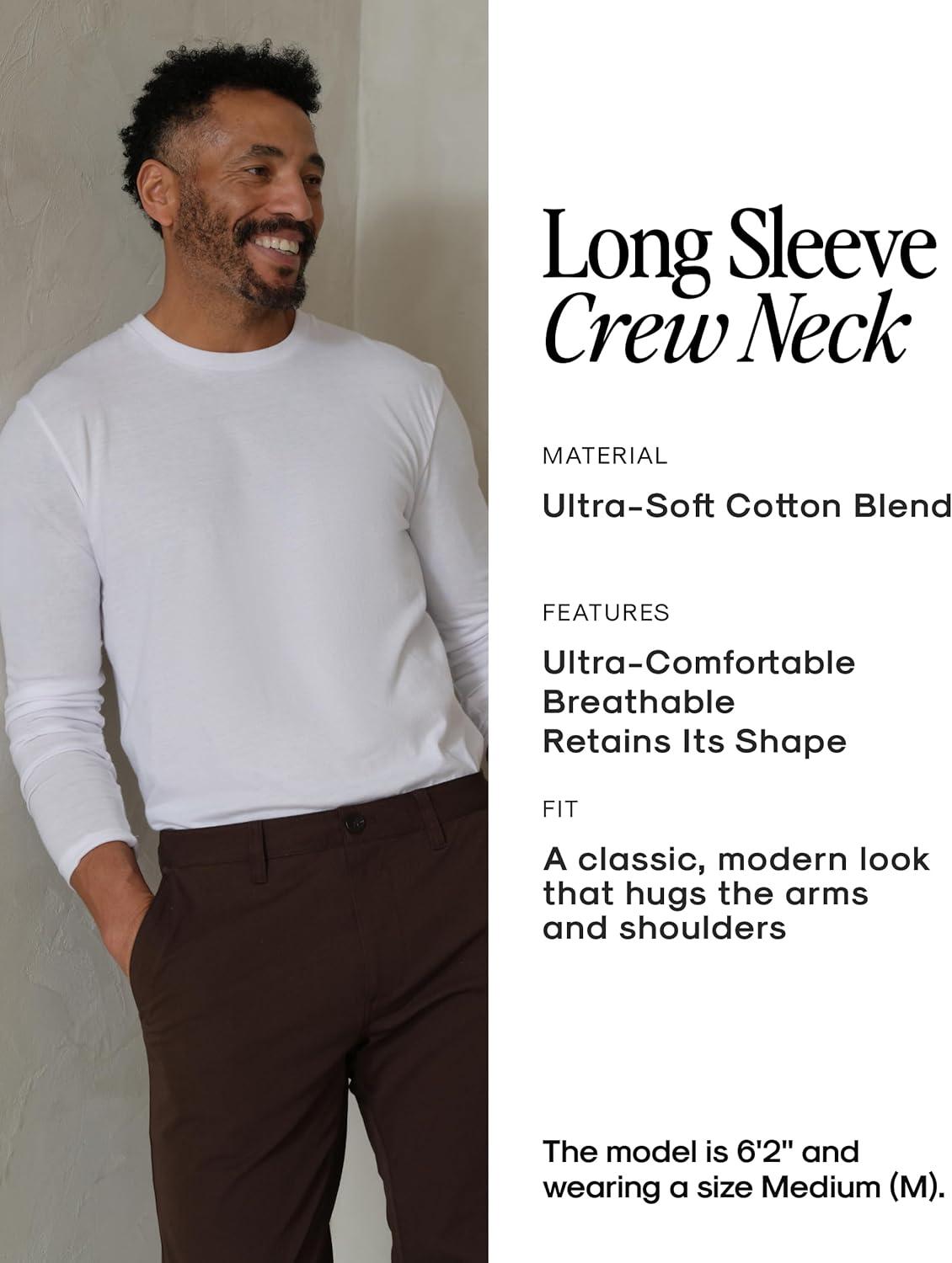 imageTrue Classic Long Sleeve Shirts for Men  Mens Long Sleeve TeeShirts Henley Shirts for Men and WaffleKnit Thermal TShirtsMidnight 3pack